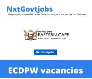 Eastern Cape Department of Public works Vacancies 2022 @ecdpw.gov.za