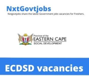 Eastern Cape Department of Social Development Vacancies 2022 @ecdsd.gov.za
