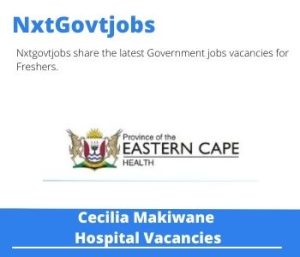 Cecilia Makiwane Hospital Operational Manager Speciality Vacancies in East London 2023