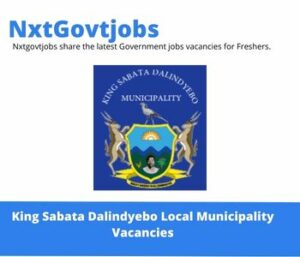 King Sabata Dalindyebo Municipality Examiner Vacancies in Mthatha 2023